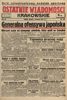 Ostatnie Wiadomości Krakowskie. 1937, nr 248