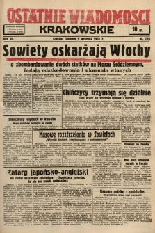 Ostatnie Wiadomości Krakowskie. 1937, nr 250