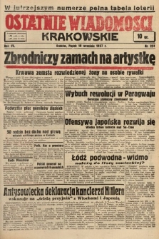 Ostatnie Wiadomości Krakowskie. 1937, nr 251
