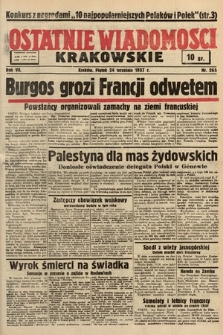 Ostatnie Wiadomości Krakowskie. 1937, nr 265