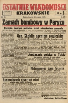 Ostatnie Wiadomości Krakowskie. 1937, nr 271