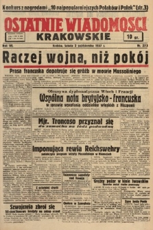 Ostatnie Wiadomości Krakowskie. 1937, nr 273