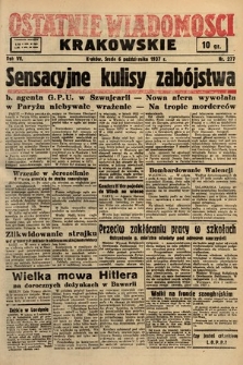Ostatnie Wiadomości Krakowskie. 1937, nr 277