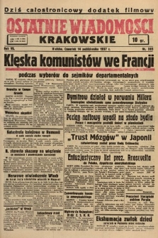 Ostatnie Wiadomości Krakowskie. 1937, nr 285