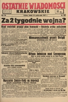 Ostatnie Wiadomości Krakowskie. 1937, nr 287