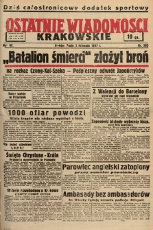 Ostatnie Wiadomości Krakowskie. 1937, nr 305
