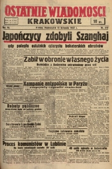Ostatnie Wiadomości Krakowskie. 1937, nr 317