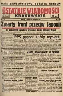 Ostatnie Wiadomości Krakowskie. 1937, nr 320