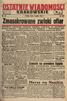 Ostatnie Wiadomości Krakowskie. 1937, nr 333