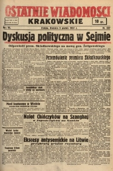 Ostatnie Wiadomości Krakowskie. 1937, nr 337