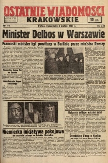 Ostatnie Wiadomości Krakowskie. 1937, nr 338