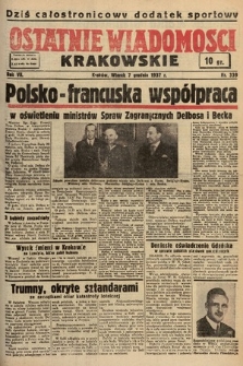 Ostatnie Wiadomości Krakowskie. 1937, nr 339