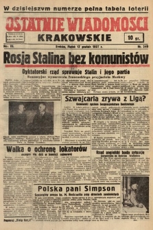 Ostatnie Wiadomości Krakowskie. 1937, nr 349