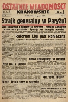 Ostatnie Wiadomości Krakowskie. 1937, nr 361