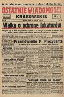 Ostatnie Wiadomości Krakowskie. 1938, nr 13