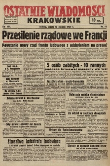 Ostatnie Wiadomości Krakowskie. 1938, nr 14