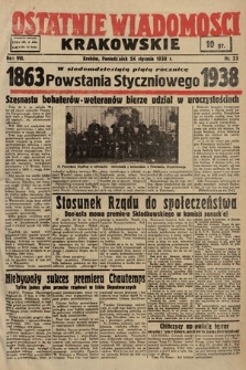 Ostatnie Wiadomości Krakowskie. 1938, nr 23