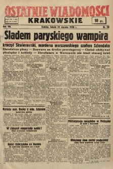 Ostatnie Wiadomości Krakowskie. 1938, nr 28