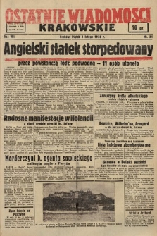Ostatnie Wiadomości Krakowskie. 1938, nr 34