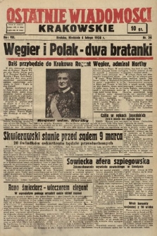 Ostatnie Wiadomości Krakowskie. 1938, nr 36