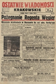 Ostatnie Wiadomości Krakowskie. 1938, nr 41