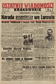 Ostatnie Wiadomości Krakowskie. 1938, nr 44