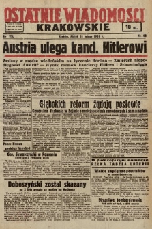 Ostatnie Wiadomości Krakowskie. 1938, nr 48