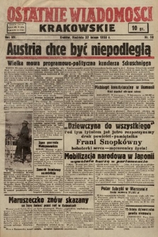 Ostatnie Wiadomości Krakowskie. 1938, nr 58