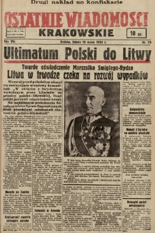 Ostatnie Wiadomości Krakowskie. 1938, nr 78
