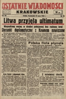 Ostatnie Wiadomości Krakowskie. 1938, nr 81