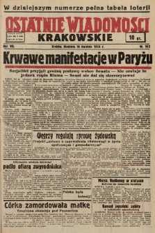 Ostatnie Wiadomości Krakowskie. 1938, nr 102