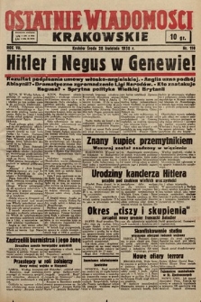 Ostatnie Wiadomości Krakowskie. 1938, nr 110