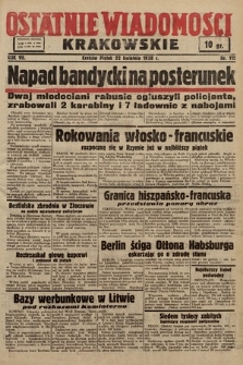 Ostatnie Wiadomości Krakowskie. 1938, nr 112