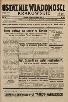 Ostatnie Wiadomości Krakowskie. 1938, nr 154