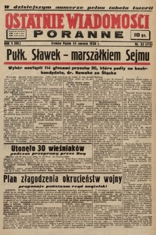Ostatnie Wiadomości Poranne. 1938, nr 22
