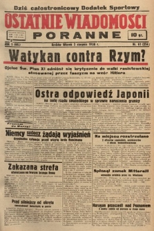 Ostatnie Wiadomości Poranne. 1938, nr 61