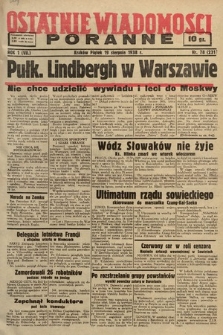 Ostatnie Wiadomości Poranne. 1938, nr 78