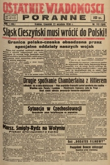 Ostatnie Wiadomości Poranne. 1938, nr 112