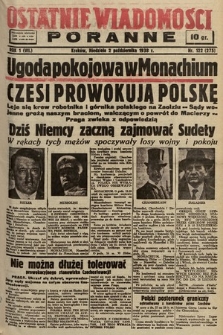 Ostatnie Wiadomości Poranne. 1938, nr 122