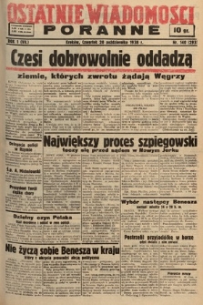 Ostatnie Wiadomości Poranne. 1938, nr 140