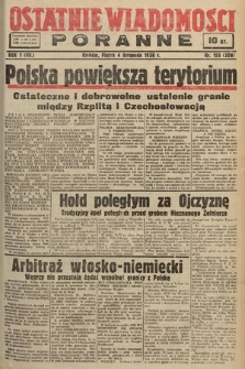 Ostatnie Wiadomości Poranne. 1938, nr 155