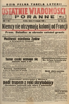 Ostatnie Wiadomości Poranne. 1938, nr 170