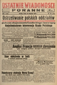 Ostatnie Wiadomości Poranne. 1938, nr 181