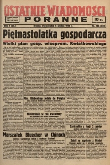 Ostatnie Wiadomości Poranne. 1938, nr 186