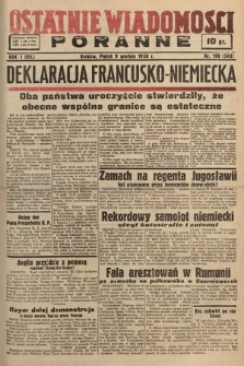 Ostatnie Wiadomości Poranne. 1938, nr 190