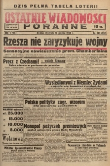 Ostatnie Wiadomości Poranne. 1938, nr 199