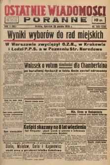 Ostatnie Wiadomości Poranne. 1938, nr 203