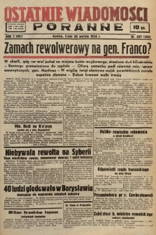 Ostatnie Wiadomości Poranne. 1938, nr 207
