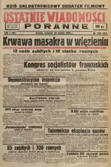 Ostatnie Wiadomości Poranne. 1938, nr 208