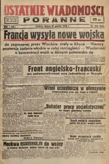 Ostatnie Wiadomości Poranne. 1938, nr 210